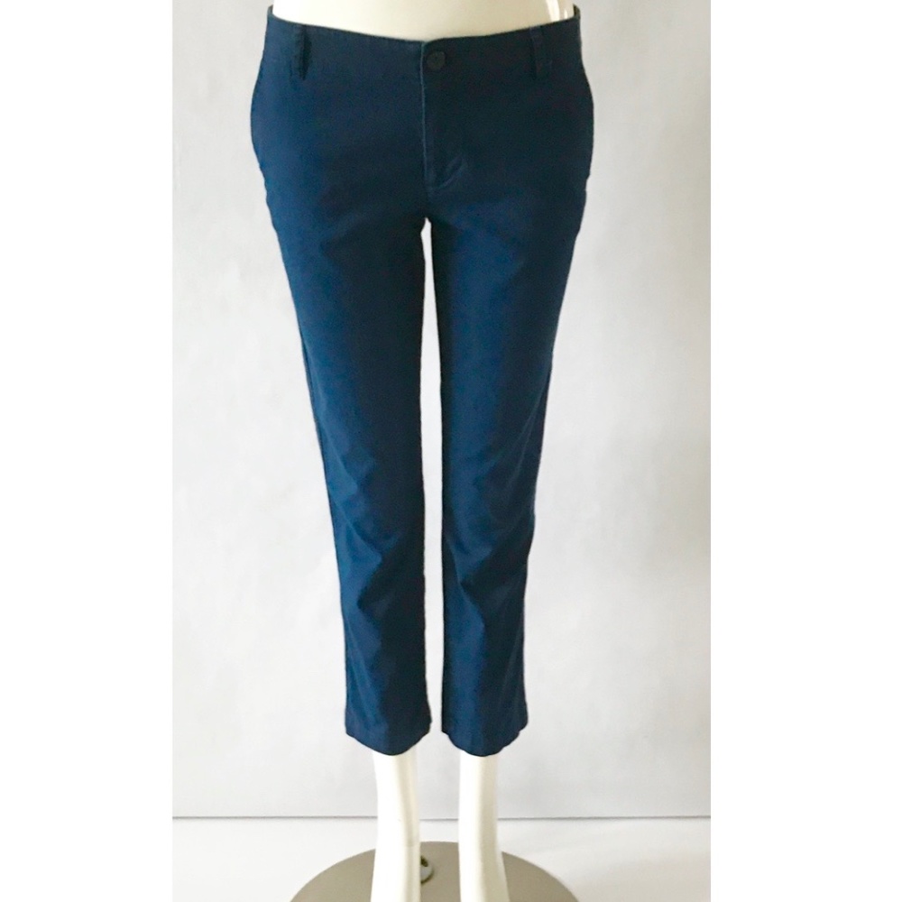 Lauren Ralph Lauren Cropped Navy Cotton Capris